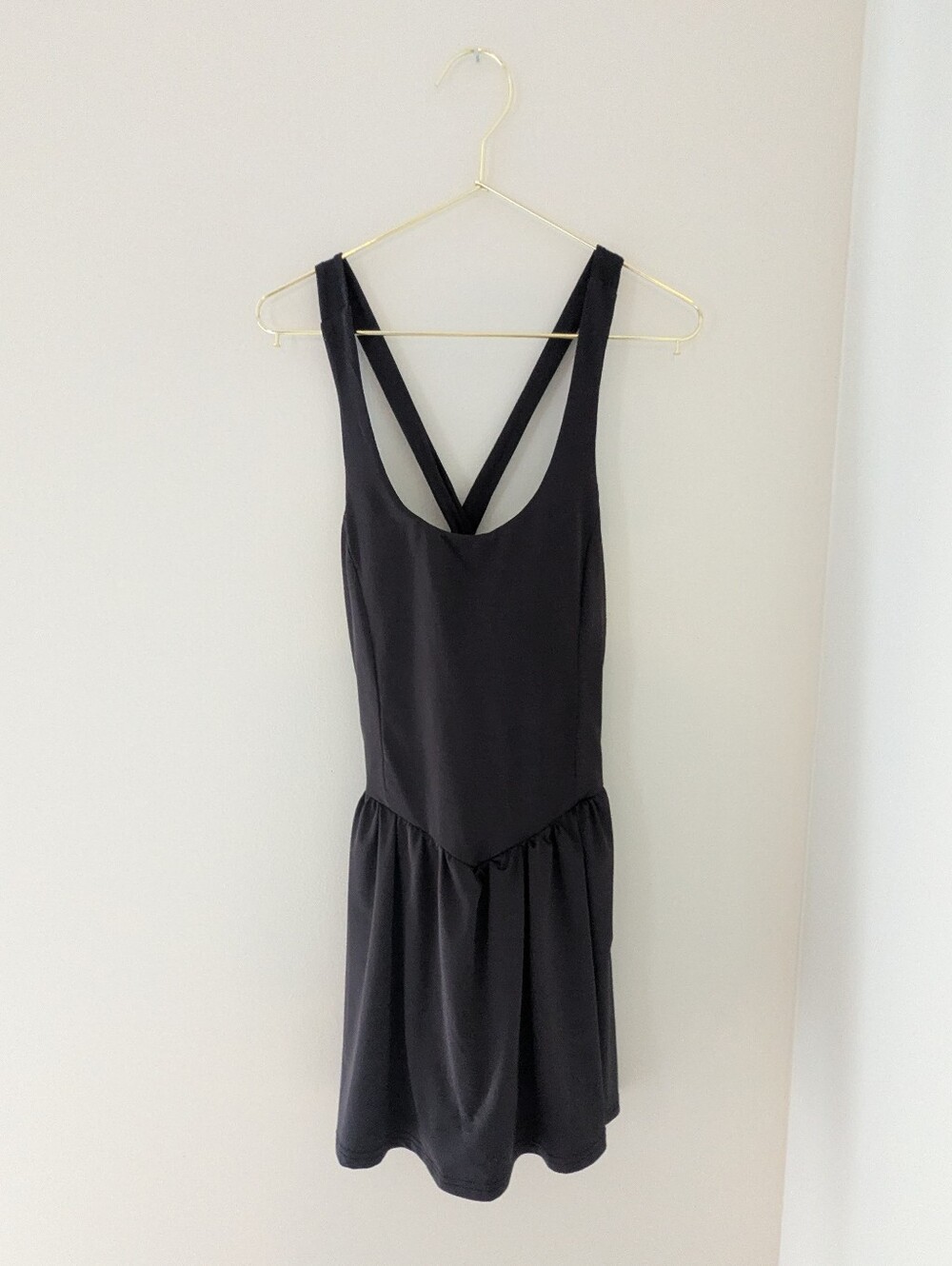 Black Athletic Dress with Built-In Shorts